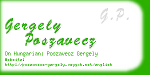 gergely poszavecz business card